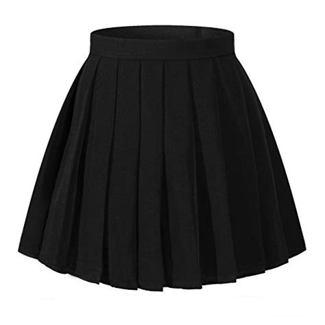 black pleated skirt amazon|high waisted black skirt.